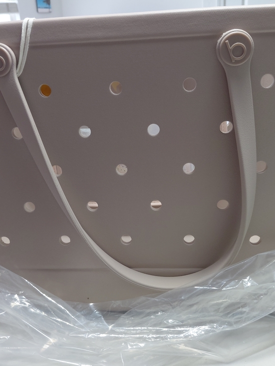 BOGG BAG Handbags - BOGG BAG Mushroom Beige Tote with Perforated Design